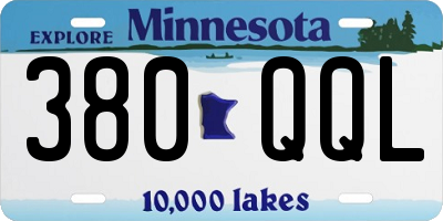 MN license plate 380QQL