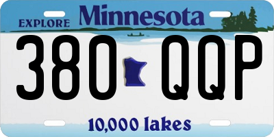 MN license plate 380QQP
