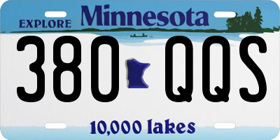 MN license plate 380QQS