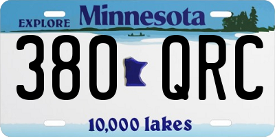 MN license plate 380QRC