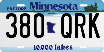 MN license plate 380QRK