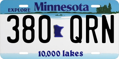 MN license plate 380QRN