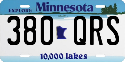 MN license plate 380QRS