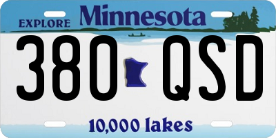 MN license plate 380QSD