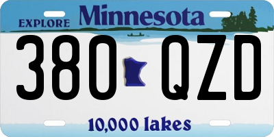 MN license plate 380QZD