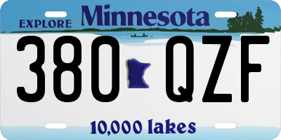 MN license plate 380QZF