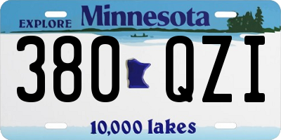 MN license plate 380QZI