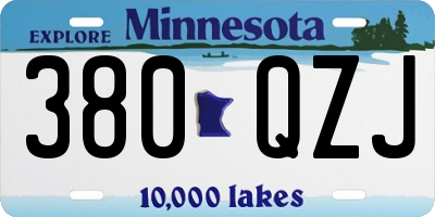 MN license plate 380QZJ