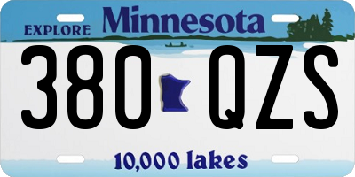 MN license plate 380QZS