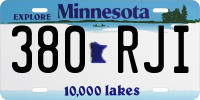 MN license plate 380RJI