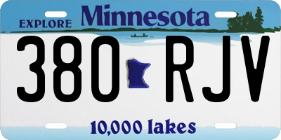 MN license plate 380RJV
