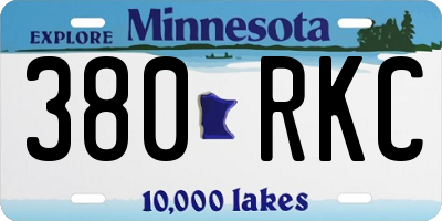 MN license plate 380RKC