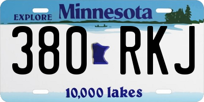 MN license plate 380RKJ