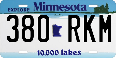 MN license plate 380RKM