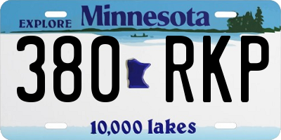 MN license plate 380RKP
