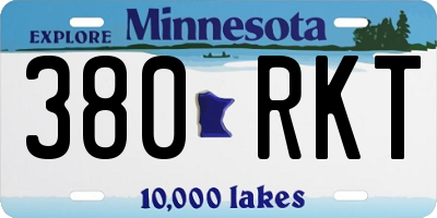 MN license plate 380RKT
