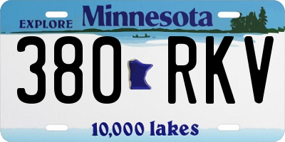 MN license plate 380RKV