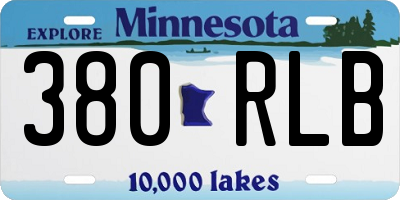 MN license plate 380RLB