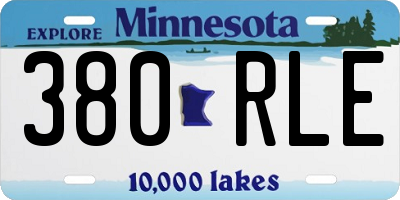 MN license plate 380RLE