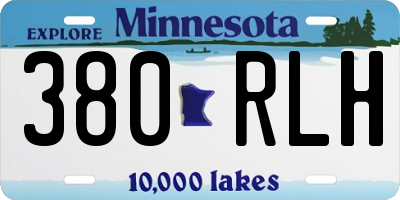 MN license plate 380RLH