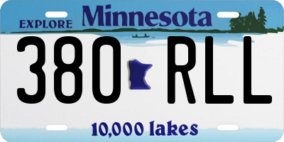 MN license plate 380RLL