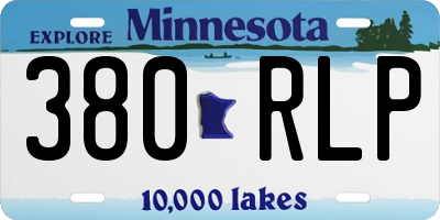 MN license plate 380RLP