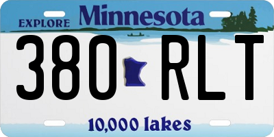 MN license plate 380RLT