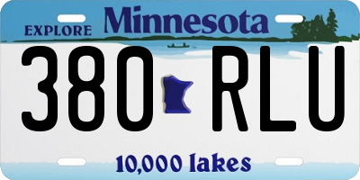 MN license plate 380RLU