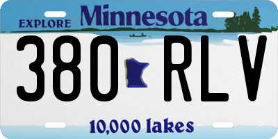 MN license plate 380RLV