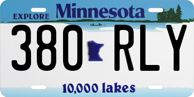MN license plate 380RLY