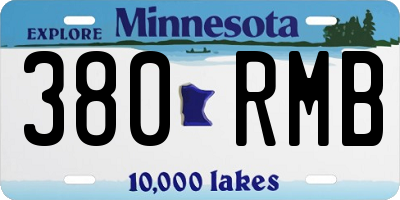MN license plate 380RMB
