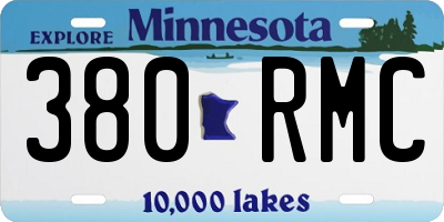 MN license plate 380RMC