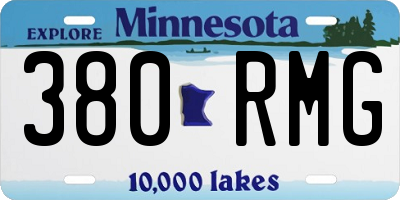 MN license plate 380RMG
