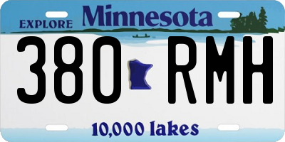 MN license plate 380RMH