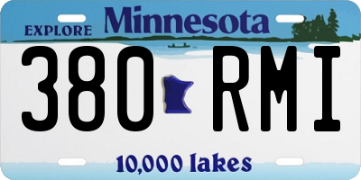 MN license plate 380RMI