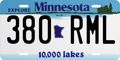 MN license plate 380RML