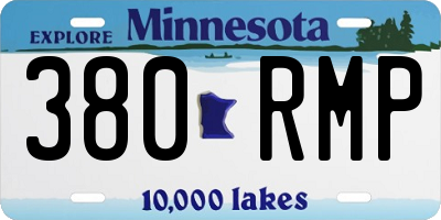 MN license plate 380RMP
