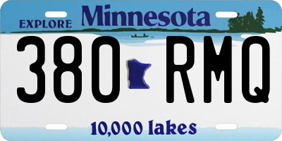 MN license plate 380RMQ
