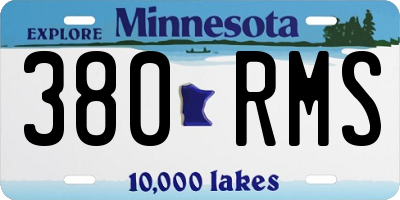 MN license plate 380RMS