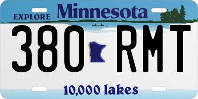 MN license plate 380RMT