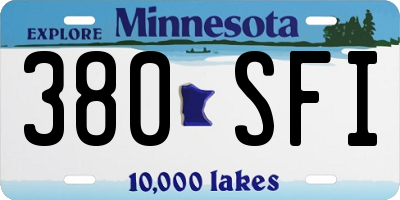 MN license plate 380SFI