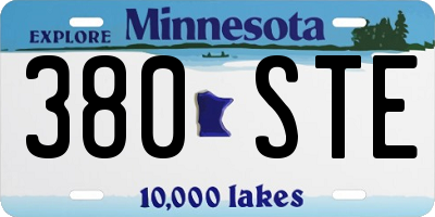 MN license plate 380STE