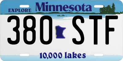 MN license plate 380STF