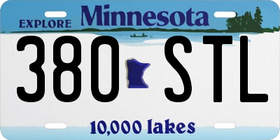MN license plate 380STL