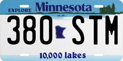 MN license plate 380STM