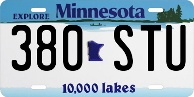MN license plate 380STU