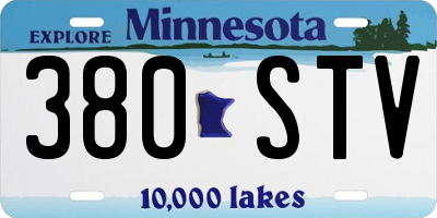 MN license plate 380STV