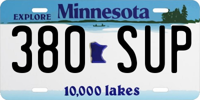 MN license plate 380SUP