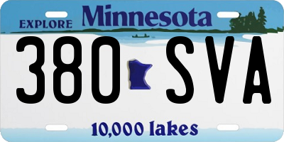 MN license plate 380SVA