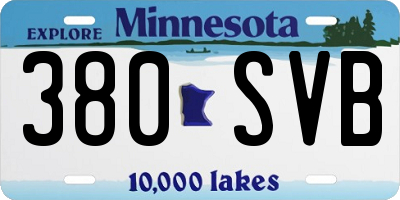 MN license plate 380SVB
